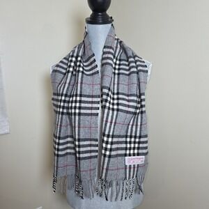 VTG DALGLIESH 100% PURE New‎ Wool Red Tartan Plaid Scarf Woven in GT. BRITIAN